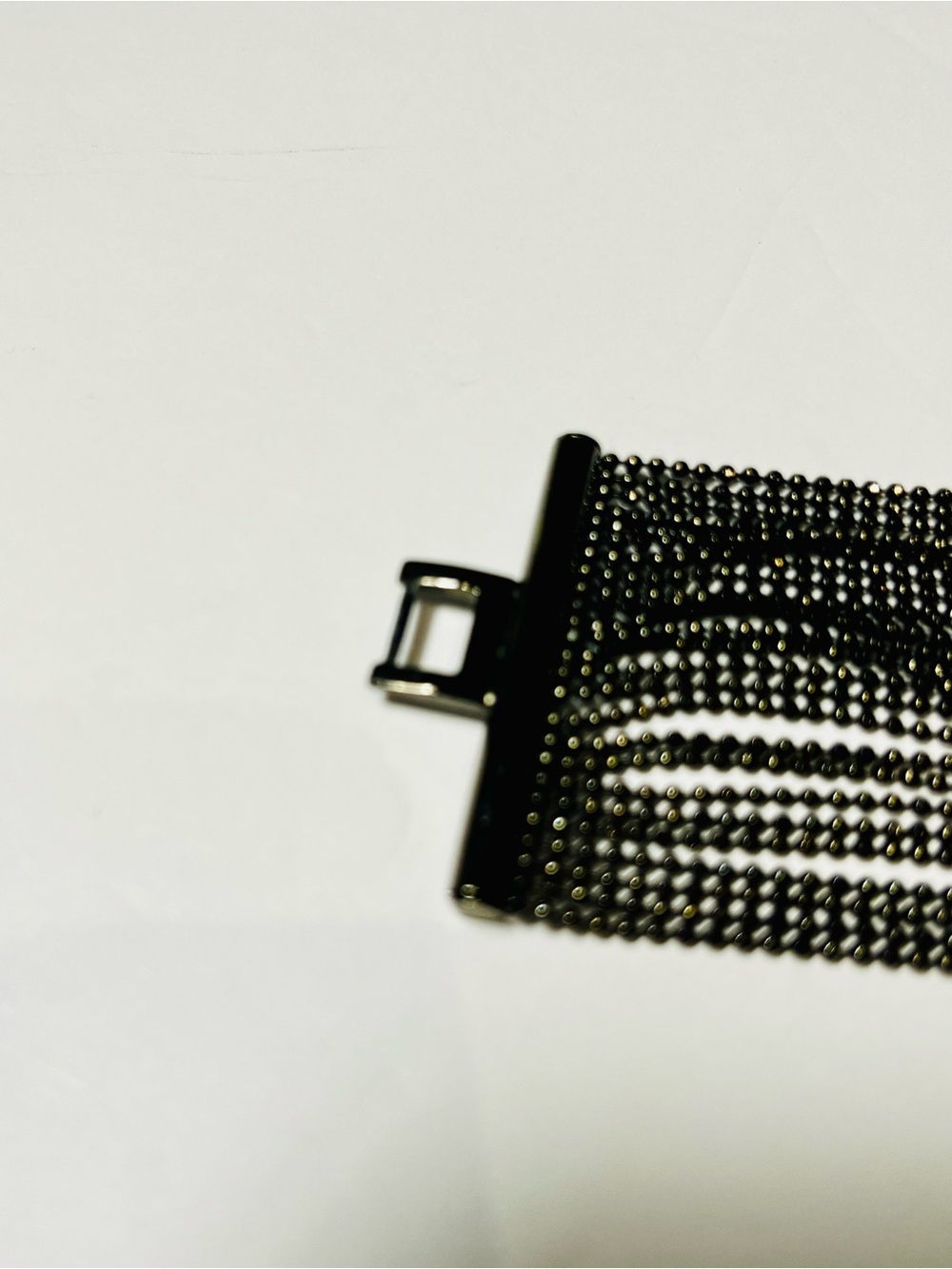 Women Multi-Row Gunmetal Mesh Cuff Bracelet $25 - Picture 5 of 8